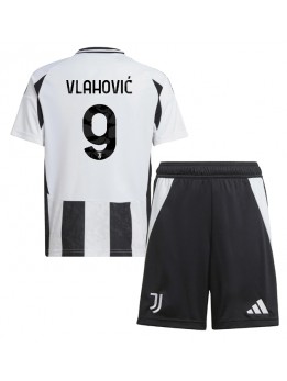 Juventus Dusan Vlahovic #9 Dječji Domaci Dres kompleti 2024-25 Kratak Rukavima (+ kratke hlače)